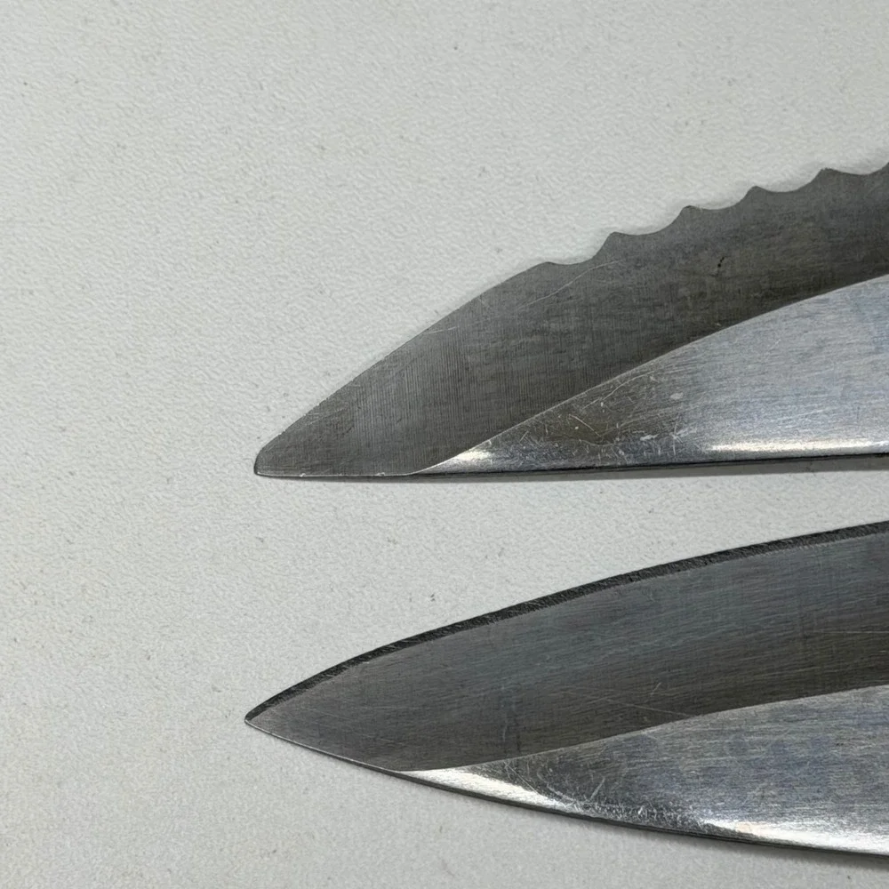 Vintage Kitchen Delite Stainless Steel Knife Set Japan Wood Handle 2 Piece